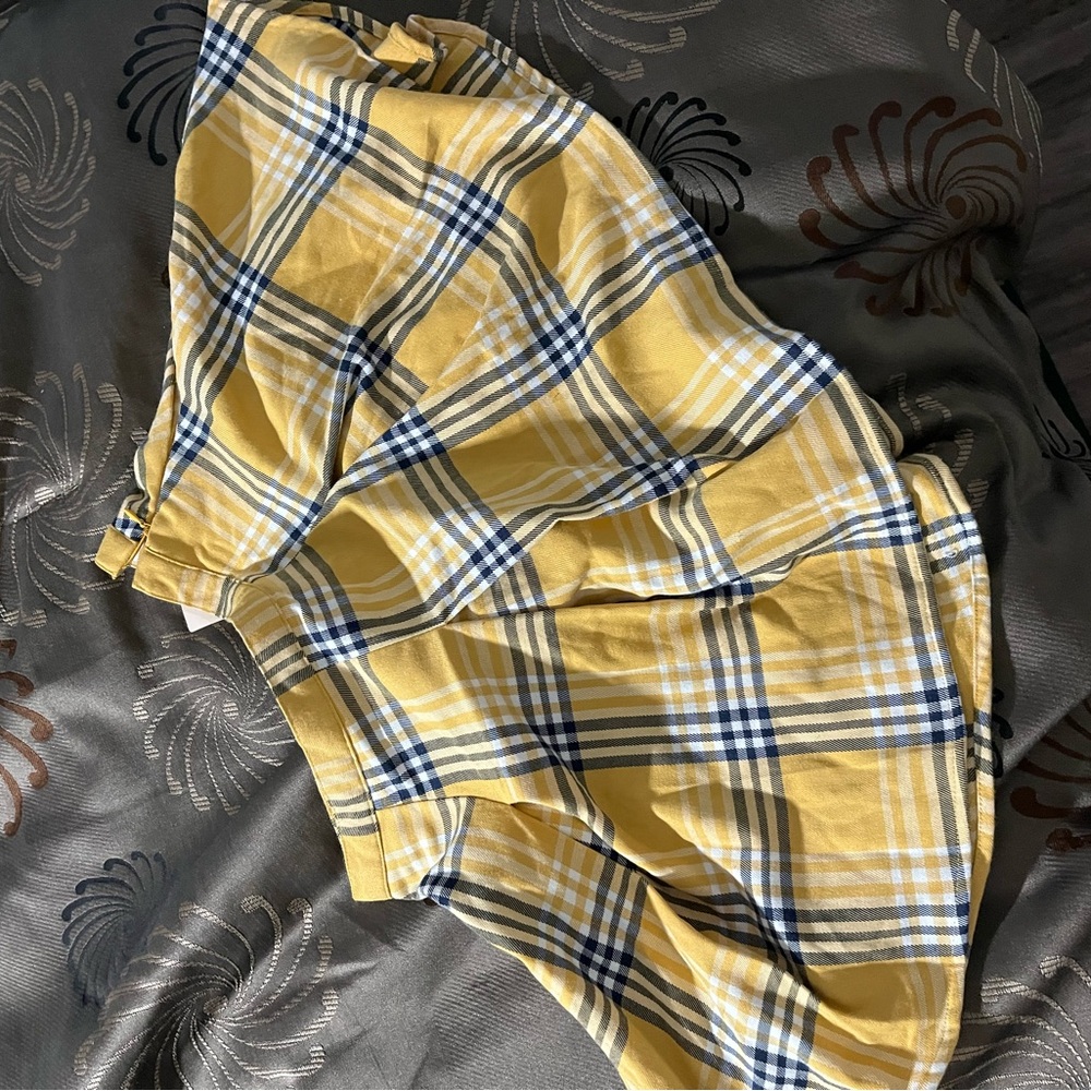 Yellow Plaid Skirt
